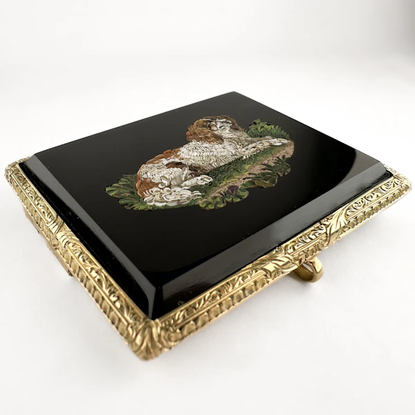 Victorian Dog Mosaic Brooch - Saddingtons Jewellery Stand 375 - image 2