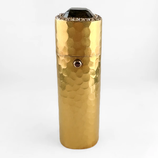 Edwardian Garnet & Diamond Scent Bottle - Saddingtons Jewellery Stand 375 - image 2