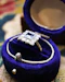 18ct Yellow Gold & Platinum Square Sapphire & Diamond Cluster Ring Circa 1920 - image 2