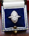 Platinum Art Deco Double Diamond Boat Shaped Ring Circa 1930 - image 1