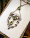 18ct Yellow Gold & Silver (tested), Peridot, Seed Pearl & Diamond Pendant, Circa  1890-1905 - image 4