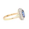Sapphire Diamond Cluster Ring - Charlotte Sayers - image 2