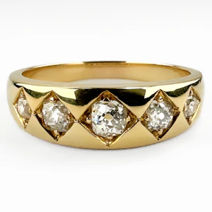 Victorian 5 Stone Diamond Ring - Saddingtons Jewellery Stand 375