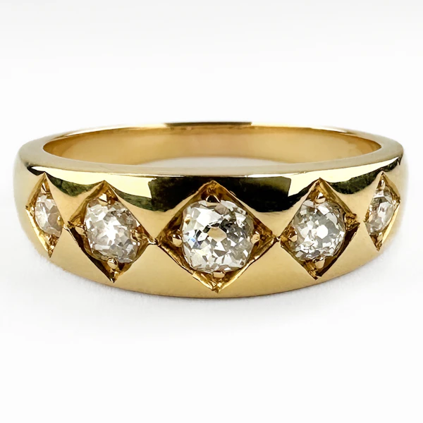 Victorian 5 Stone Diamond Ring - Saddingtons Jewellery Stand 375 - image 1