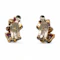 Vintage Burma Ruby Diamond and Gold Earrings, Circa 1940 - image 5