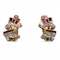 Vintage Burma Ruby Diamond and Gold Earrings, Circa 1940 - image 7