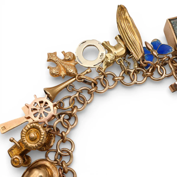 Vintage 9ct Gold Charm Bracelet, 1955 to 1971 - image 3