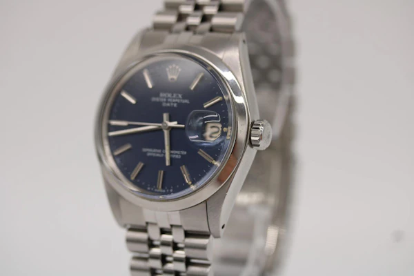 Rolex Oyster perpetual Date 1500 Blue Sigma Linen Dial - image 6