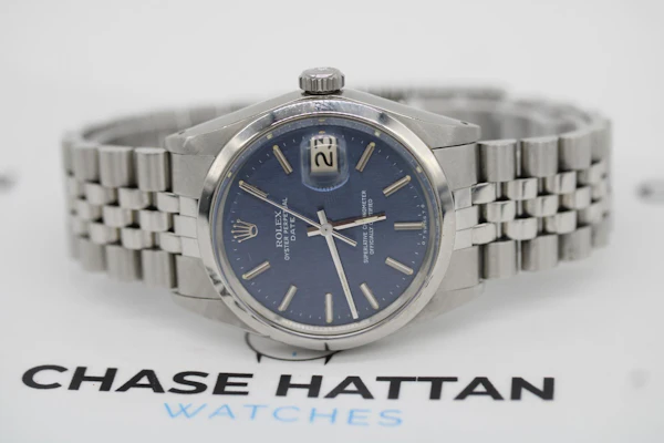 Rolex Oyster perpetual Date 1500 Blue Sigma Linen Dial - image 9
