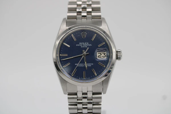 Rolex Oyster perpetual Date 1500 Blue Sigma Linen Dial - image 7