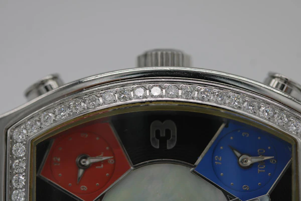 Jacob & Co. Five Time Zone Full set 3.2ct Diamond factory Set Bezel - image 6