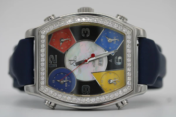 Jacob & Co. Five Time Zone Full set 3.2ct Diamond factory Set Bezel - image 7