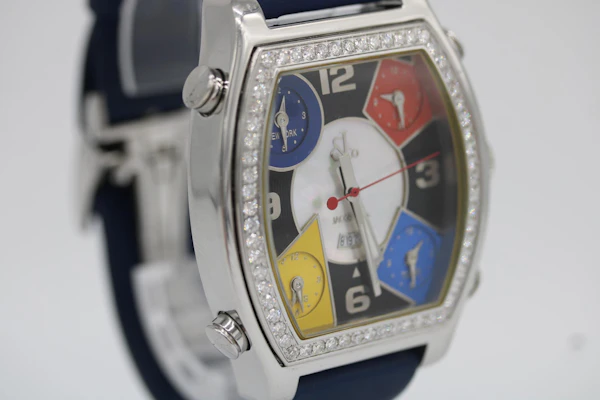 Jacob & Co. Five Time Zone Full set 3.2ct Diamond factory Set Bezel - image 4