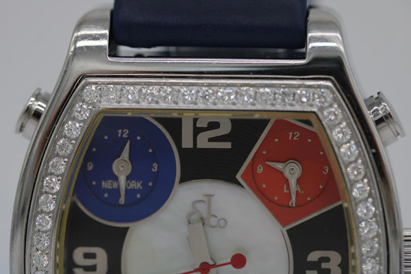 Jacob & Co. Five Time Zone Full set 3.2ct Diamond factory Set Bezel - image 5