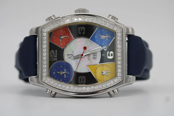Jacob & Co. Five Time Zone Full set 3.2ct Diamond factory Set Bezel - image 8