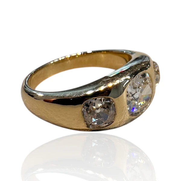 2.82ct Diamond Gypsy Ring in 18k Yellow Gold - image 2
