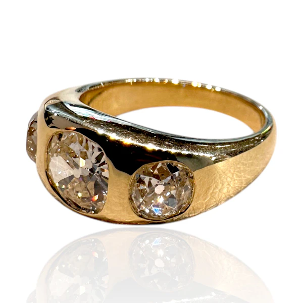 2.82ct Diamond Gypsy Ring in 18k Yellow Gold - image 3