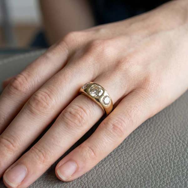 2.82ct Diamond Gypsy Ring in 18k Yellow Gold - image 5