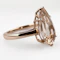 Pear-Shaped Morganite Rose Gold Ring - Saddingtons Jewellery Stand 375 - image 2