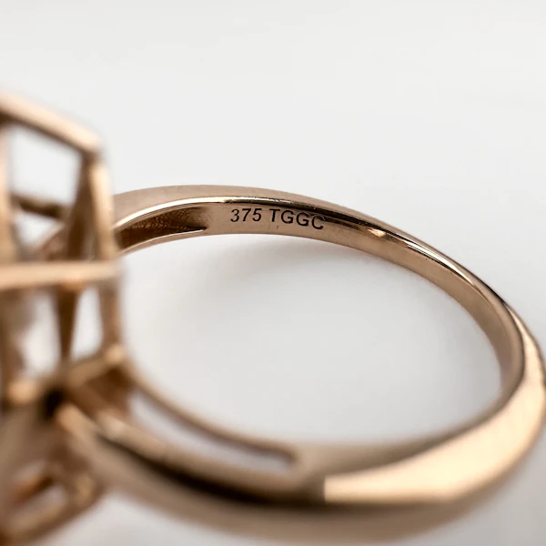 Pear-Shaped Morganite Rose Gold Ring - Saddingtons Jewellery Stand 375 - image 3