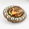 Victorian Topaz & Pearl Oval Brooch - Saddingtons Jewellery Stand 375 - image 4