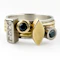 Modernist Sapphire & Diamond Spinner Ring - Saddingtons Jewellery Stand 375 - image 1