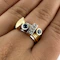 Modernist Sapphire & Diamond Spinner Ring - Saddingtons Jewellery Stand 375 - image 4