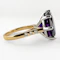Large Vintage Amethyst & Diamond Ring - Saddingtons Jewellery Stand 375 - image 4