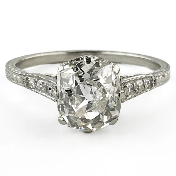 Edwardian Single Stone Diamond Platinum Ring - Saddingtons Jewellery Stand 375 - image 1