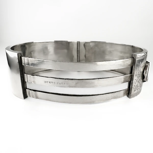 Victorian Silver Belt Cuff Bracelet - Saddingtons Jewellery Stand 375 - image 5