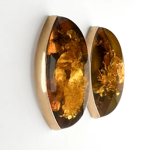 Vintage Amber Earrings - Saddingtons Jewellery Stand 375 - image 3