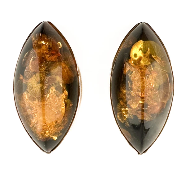 Vintage Amber Earrings - Saddingtons Jewellery Stand 375 - image 2