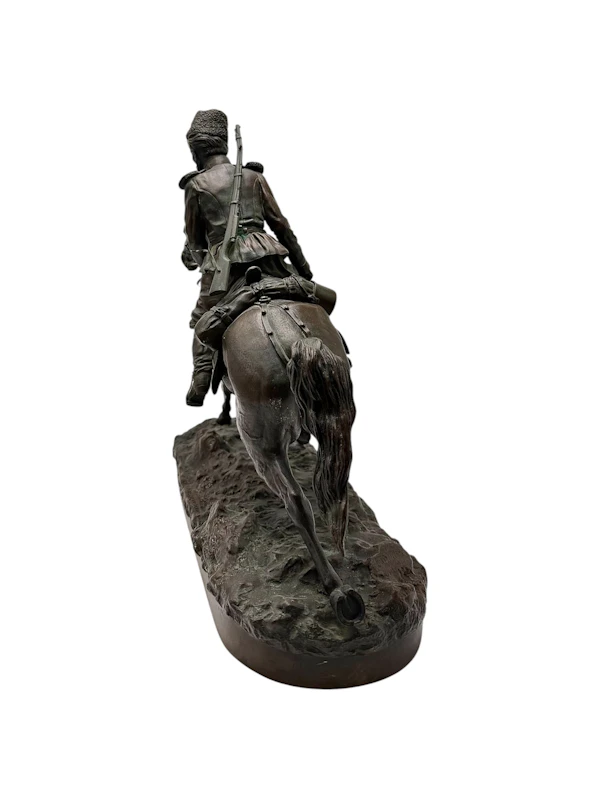 Russian late 19th century bronze Model of the Kozak, St Petersburg by Samonoff. - image 5