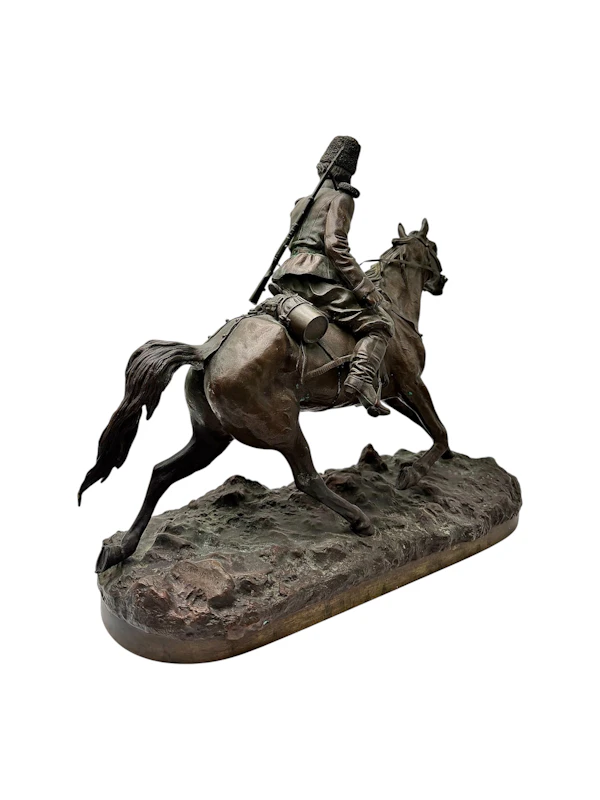 Russian late 19th century bronze Model of the Kozak, St Petersburg by Samonoff. - image 6