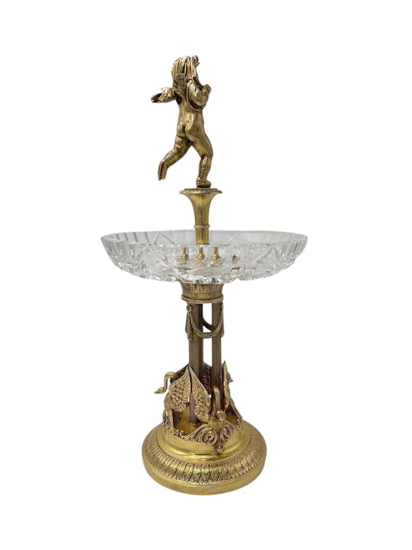 Russian silver and cut glass centrepiece, Moscow, c.1910 by Forth Artel. - image 4