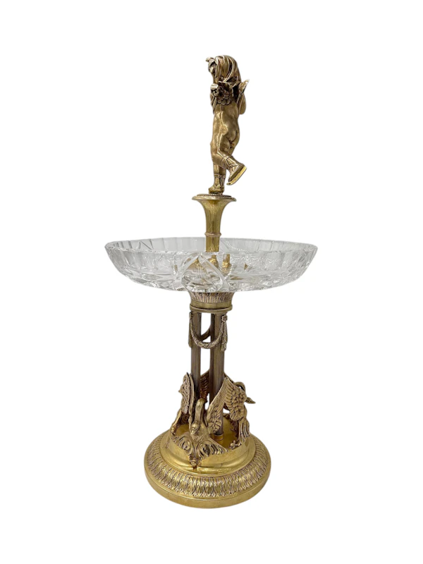Russian silver and cut glass centrepiece, Moscow, c.1910 by Forth Artel. - image 3