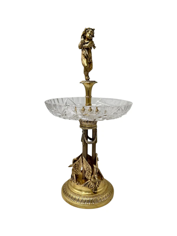 Russian silver and cut glass centrepiece, Moscow, c.1910 by Forth Artel. - image 6
