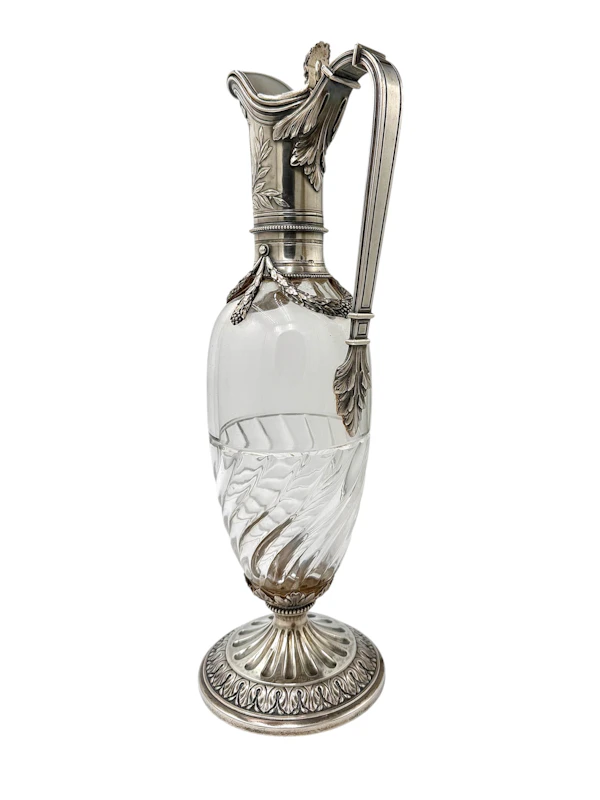 Faberge silver and decorative glass claret jug, Moscow c.1890. - image 4