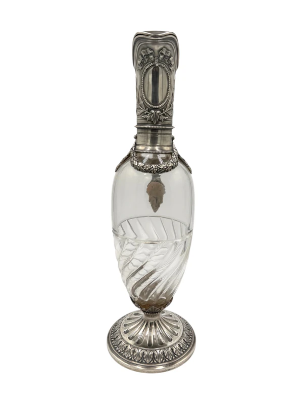 Faberge silver and decorative glass claret jug, Moscow c.1890. - image 6
