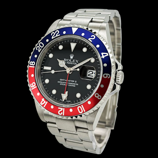 ROLEX GMT MASTER II PEPSI 16710 FULL SET 2004 - NO HOLES CASE - image 1