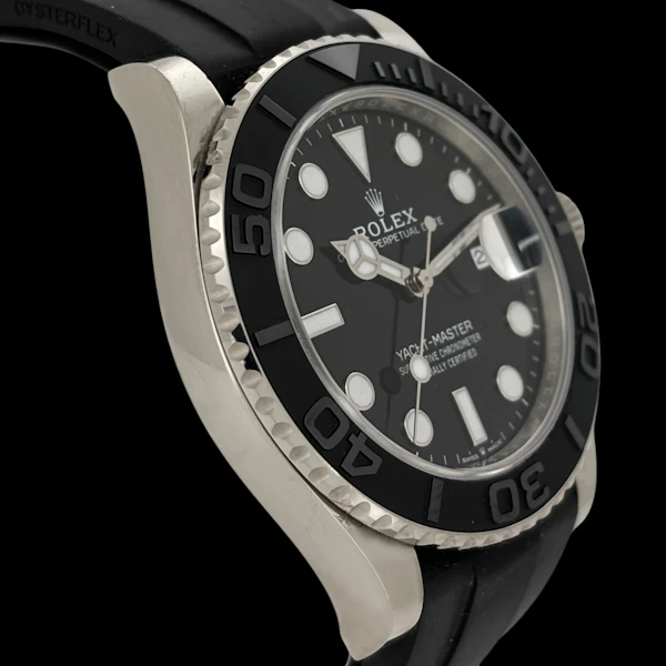 ROLEX YACHT-MASTER 42mm OYSTERFLEX WHITE GOLD FULL SET UK PURCHASE RECEIPT 2022 - 226659 - image 3