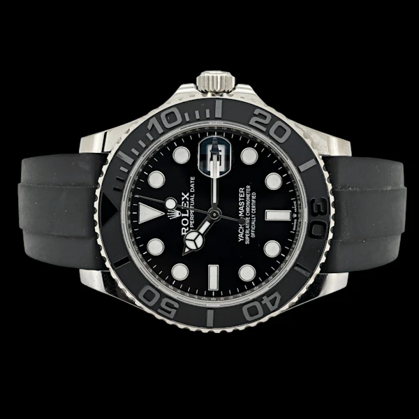 ROLEX YACHT-MASTER 42mm OYSTERFLEX WHITE GOLD FULL SET UK PURCHASE RECEIPT 2022 - 226659 - image 4