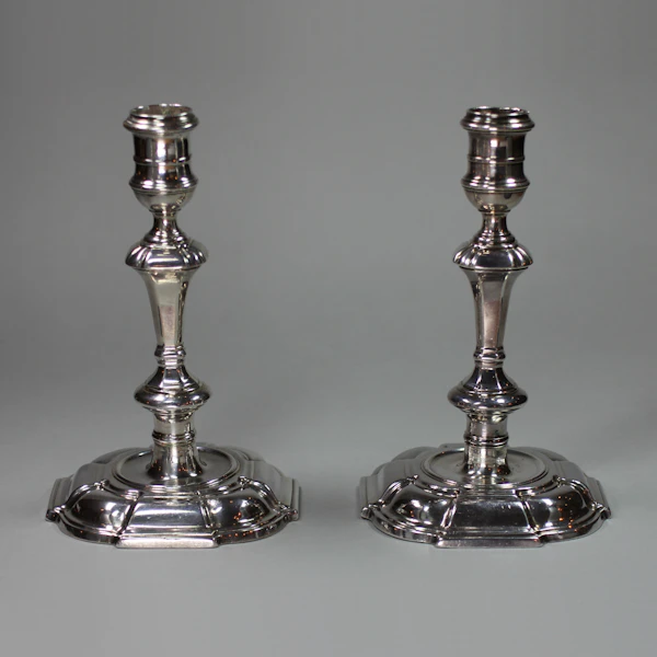Pair of George Ii Silver Candlesticks, Gurney & Cooke - image 4