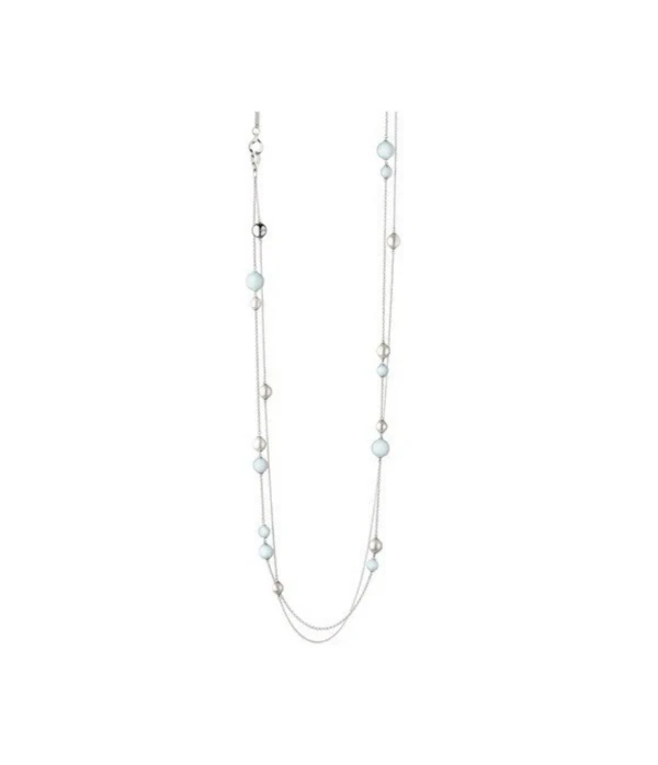 Georg Jensen sterling silver aquamarine Sphere long sautoir. Mark Constable Unit 301 - image 2
