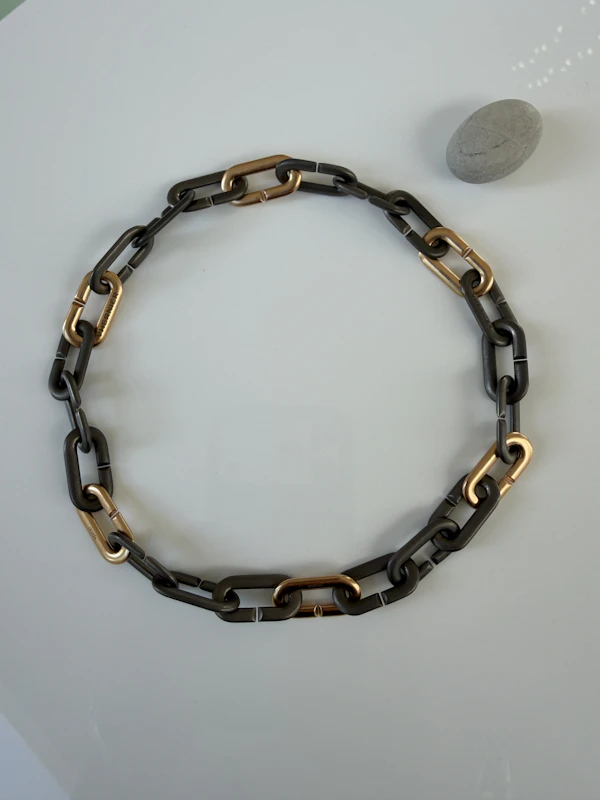 Vhernier 18k Rose Gold & Titanium Chain - image 2