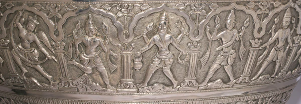 Ceremonial Solid Silver Kutch Water Vessel Gangajali 1910 - image 3