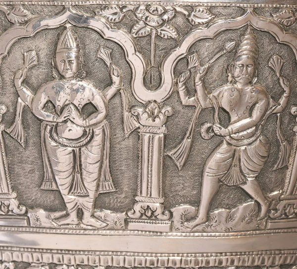 Ceremonial Solid Silver Kutch Water Vessel Gangajali 1910 - image 10