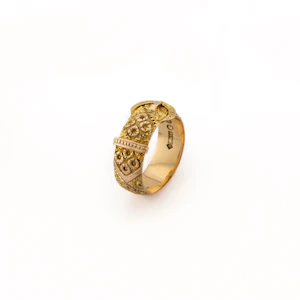 9ct Buckle Ring Spectrum Antiques