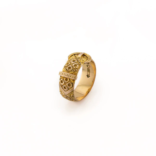 9ct Buckle Ring Spectrum Antiques - image 1