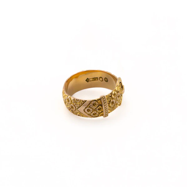 9ct Buckle Ring Spectrum Antiques - image 3